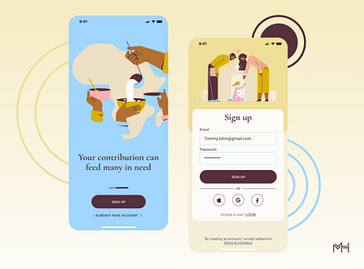 Daily UI challenge 001 -Sign up app daily daily ui dailyui 001 design figma form mobile page registeration screen sign up ui ui design user interface ux