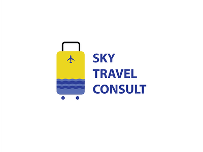 A logo design for a traveling agency. Sky Travel Consult