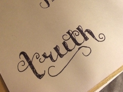 Truth Sketch doodle lettering micron practice sketching swirl words