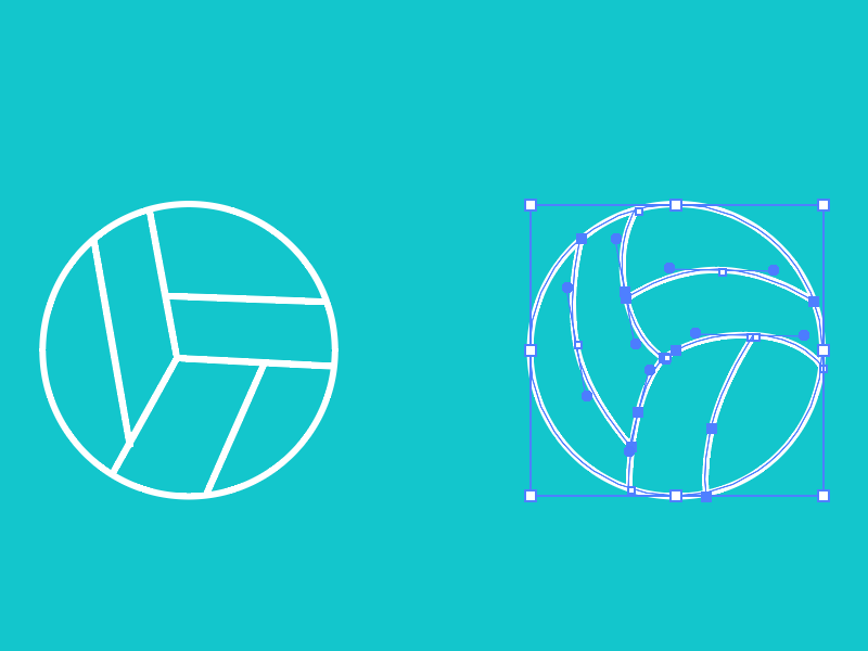 Volleyball Icon illustration bezier vector pentool sports volleyball ball ui flat lines icons wip