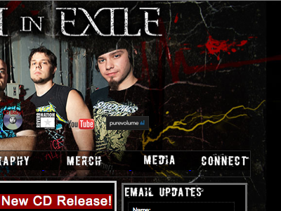 Band Site band black layout metal music rock site website wordpress