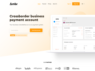 Ambr landing page