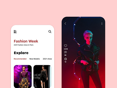 Fashion Week App branding ui ux design