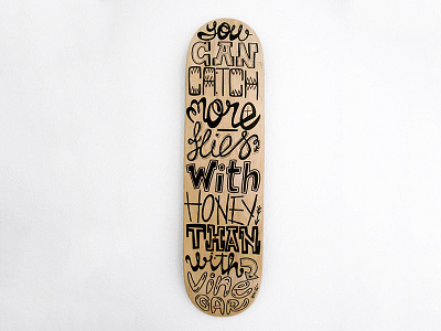 Honey board board drawing fonts graphic design handwriting lettering outline skate type typography wood