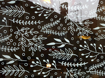 Christmas twigs backtowork france handmade illustration outline painting