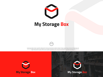 My Box Storage logo box boxing branding design graphic design illustrator logo logodesign minimal my box storage