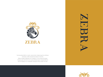 ZEBRA logo black design fourniture gold graphic design illustrator logo luxury minimal zebra