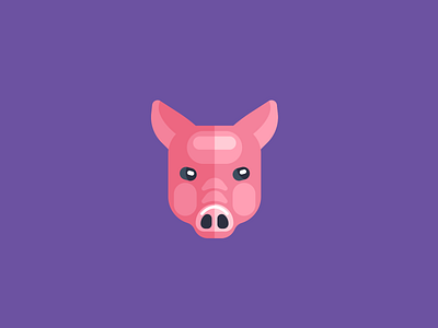Pig Animal Avatar Icon animal avatar animal avatar icons design flat icons icons illustration logos pig pig avatar pig head pig logo piggy ui vectors