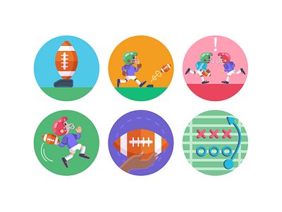 American football Icons american football coloured icons flat icons football icons icons icons pack sports icons vector vectors