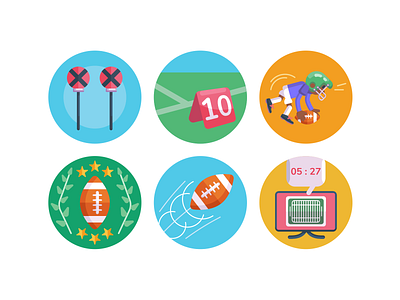 American football Icons american football coloured icons flat icons football icon icons icons pack sports sports logo vector vectors