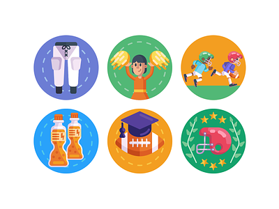 American football Icons american football coloured icons flat icons icon icons icons pack sports sports logo vector vectors