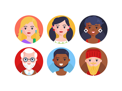 User Avatar Profile Flat Icons by Dighital on Dribbble