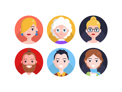 Avatar Icons avatar avatar design avatar icons avatars coloured icons flat icons icon icons icons pack vector vectors