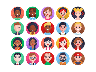 User Avatar Profile Flat Icons by Dighital on Dribbble