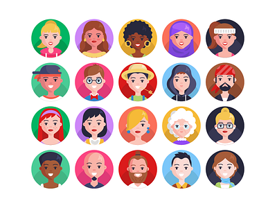 Avatar Icons by Dighital on Dribbble