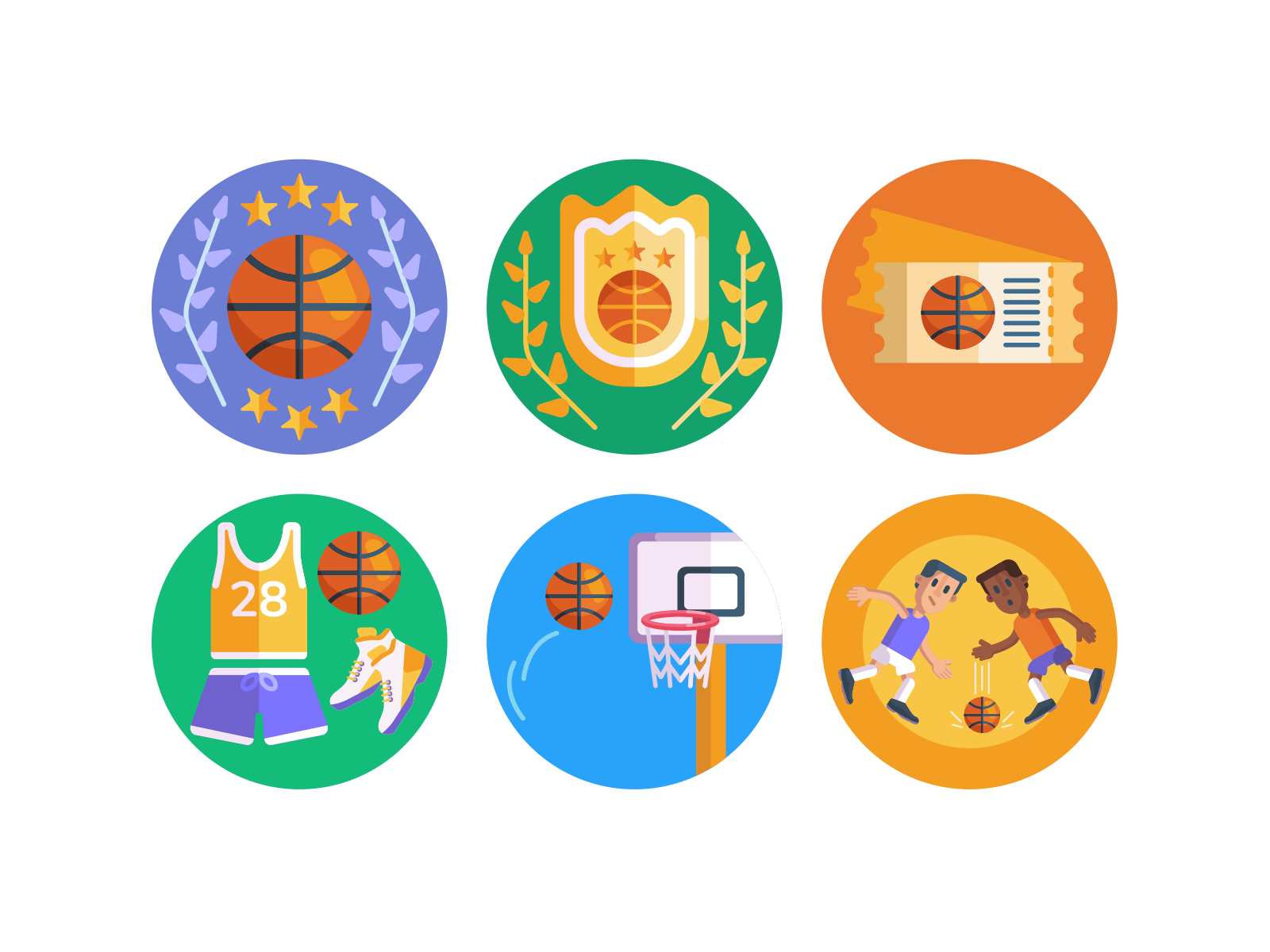 Basketball Icons by Dighital on Dribbble