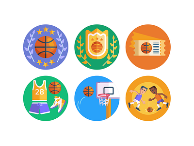 Basketball Icons basketball coloured icons flat icons icons jersey jersey mockup sports sports logo sportswear vector vectors