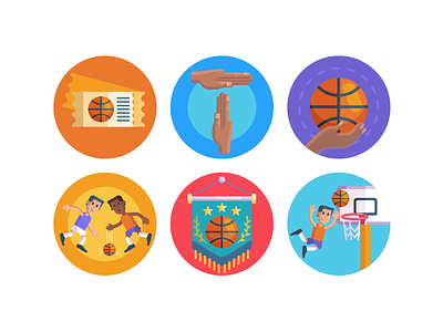 Basketball Icons basketball basketball card basketball court basketball logo basketball player coloured icons flat icons icon icons icons pack sports sports icons sportswear vector vectors