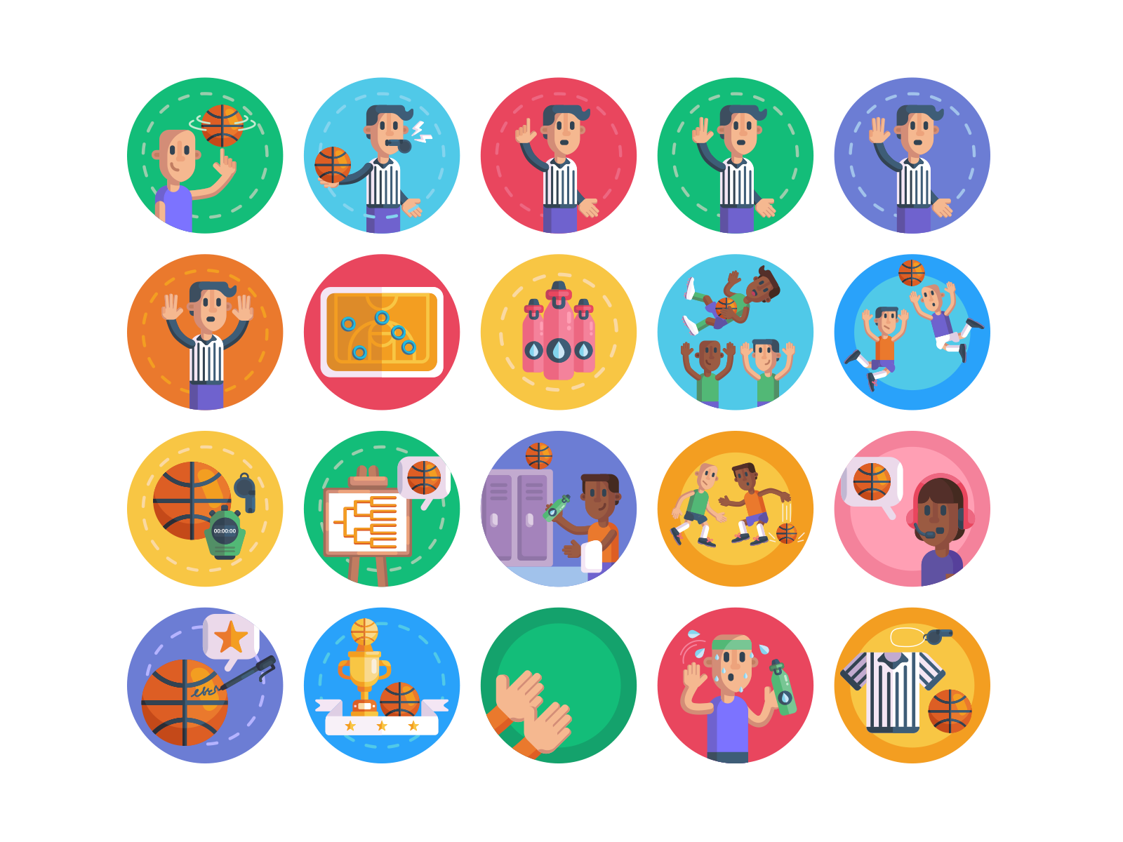 Basketball Icons by Dighital on Dribbble