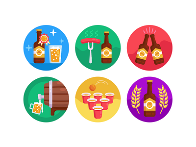 Beer Icons beer beer art beer bottle beer brand beer branding beer can beer label coloured icons drinks flat icons icon icons icons pack vector vectors