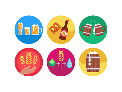 Beer Icons beer beer art beer bottle beer branding beer can beer label coloured icons flat icons icon icons icons pack vector vectors