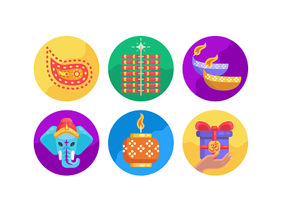 Diwali Icons coloured icons diwali diya flat icons hindu hinduism icon icons icons pack vector vectors