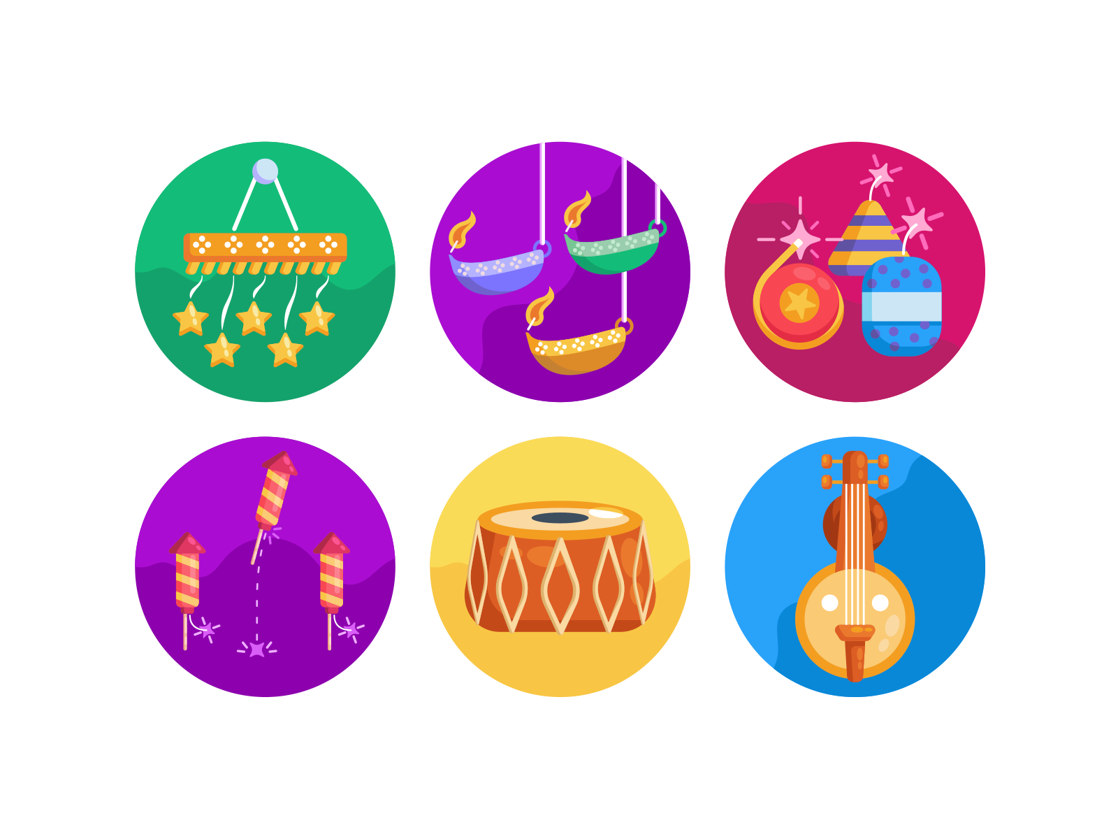 Diwali Icons by Dighital on Dribbble