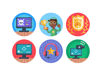Esport Gaming Icons coloured icons esport esport logo flat icons gaming gaming logo icon icons icons pack vector vectors videogame