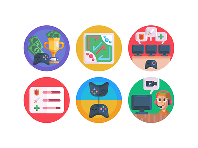 Esport Gaming Icons coloured icons design esport esport logo flat icons gaming gaming app gaming logo icon icons icons pack vector vectors