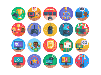 Esport Gaming Icons coloured icons esport esport logo esports flat icons gaming gaming app gaming logo gaminglogo icon icons icons pack vector