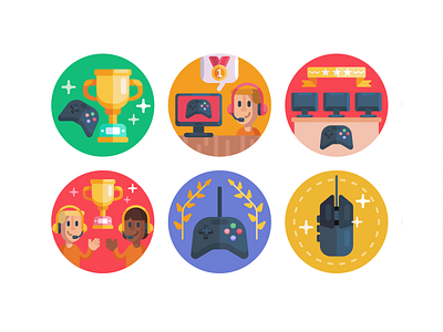Esport Gaming Icons Dribbble coloured icons design flat icons gaming gaming app gaming logo gaminglogo headphone headphones icon icons icons pack vector vectors video games