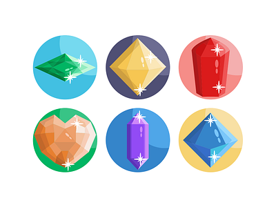 Gemstones Icons coloured icons diamond diamonds flat icons gemstone icon icons icons pack vector vectors