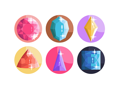 Gemstones Icons coloured icons diamond diamondbacks diamonds flat icons gemstone gemstones icon icons icons pack vector vectors