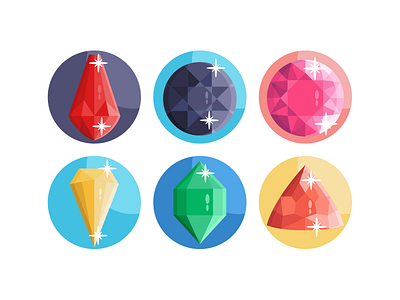 Gemstones Icons by Dighital on Dribbble