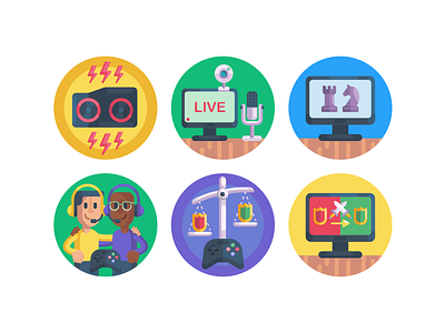 Esport Gaming Icons coloured icons esport esports flat icons gaming icon icons icons pack vector vectors