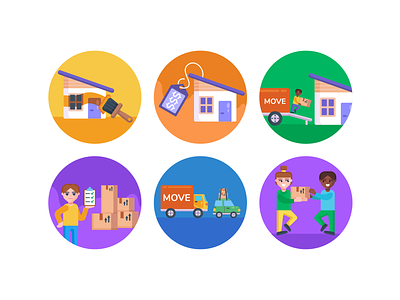 Moving Home Icons buying home coloured icons flat icons home moving icon icons icons pack moving home new home truck vector vectors