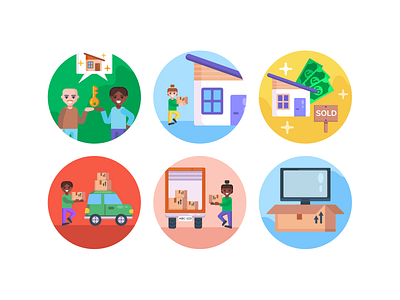 Moving Home Icons boxes coloured icons delivery delivery truck flat icons home moving house key icon icons icons pack new home vector vectors