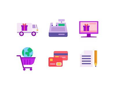 Ecommerce Color cart coloured icons ecommerce flat icons icon icons icons pack online online shopping vector vectors