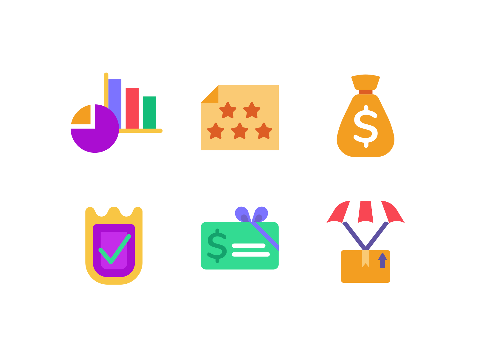 Ecommerce Color coloured icons discount ecommerce flat icons icon icons icons pack money online order shopping vector vectors
