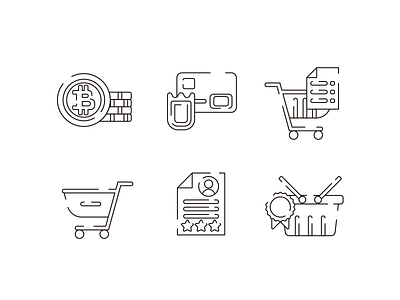 Ecommerce Line Icons coloured icons ecommerce flat icons icon icons icons pack online shopping shopping basket shopping cart vector vectors