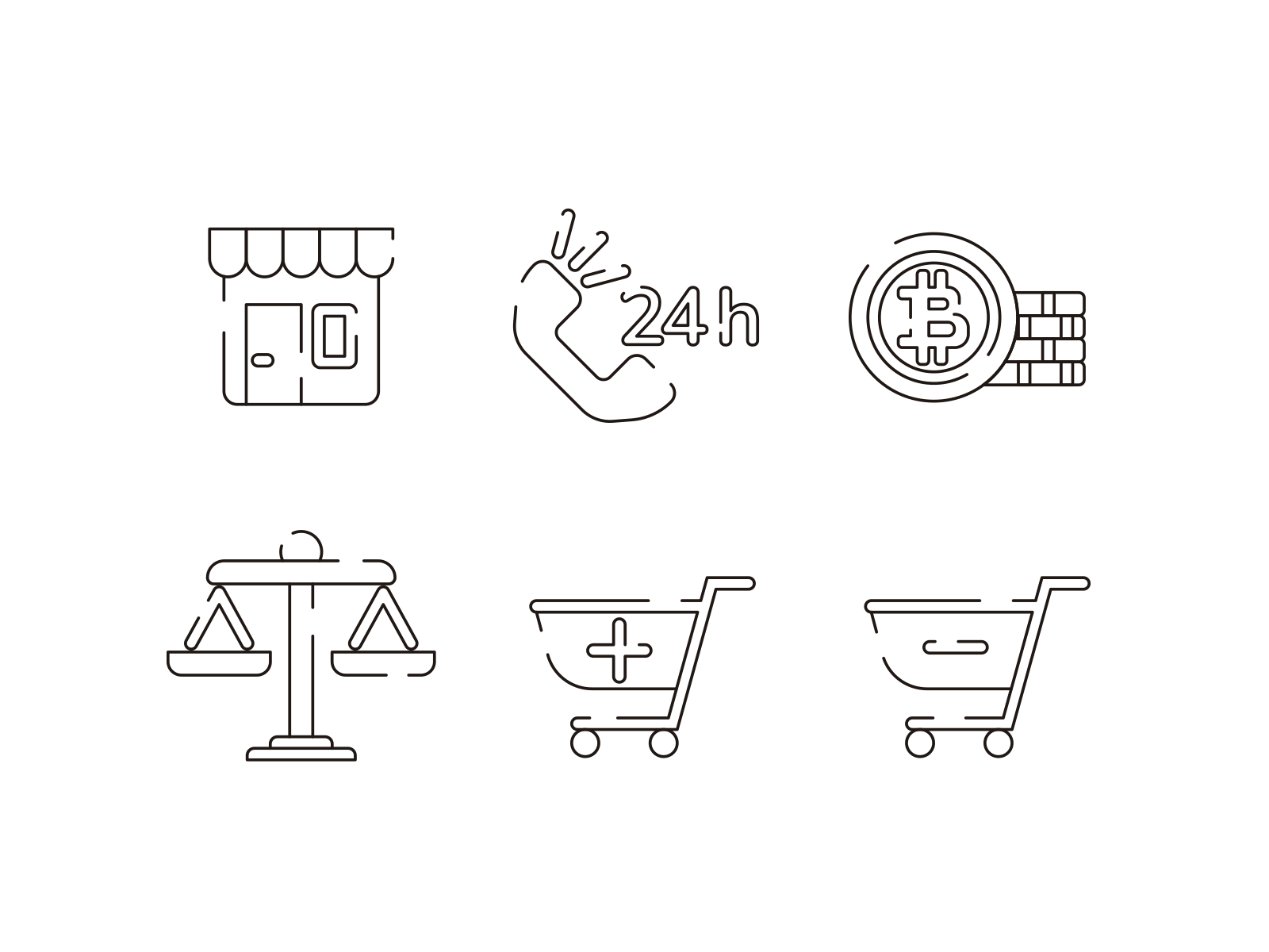 Ecommerce Line Icons online shopping shopping bag shopping basket shopping cart ecommerce icons pack icon vectors vector icons flat icons