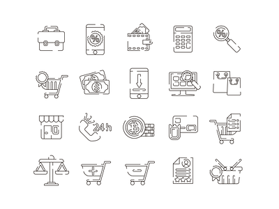 Ecommerce Line Icons ecommerce flat icons icon icons icons pack online shopping online store shopping basket shopping cart vector vectors