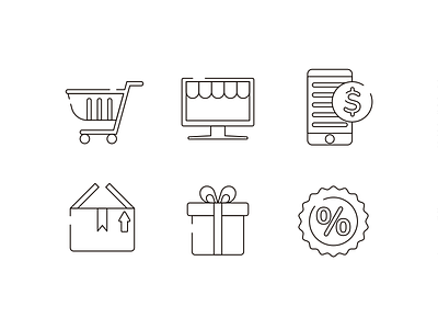 Ecommerce Line Icons ecommerce flat icons icon icons icons pack online shopping shopping basket shopping cart vector vectors