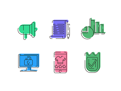 Ecommerce Style Icons coloured icons ecommerce flat icons icon icons icons pack online shopping online store vector vectors