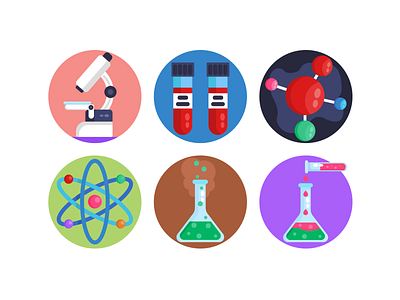 Science Icons coloured icons flat icons icon icons icons pack vector vectors