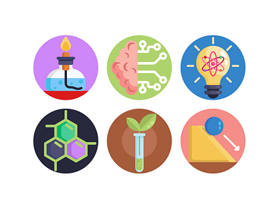 Science Icons coloured icons education educational flat icons icon icons icons pack science vector vectors