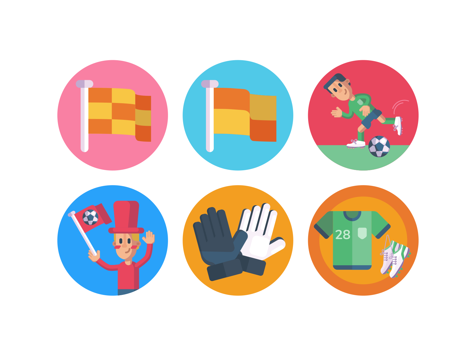 Soccer Icons coloured icons flat icons football icon icons icons pack referee soccer sports sportswear vector vectors