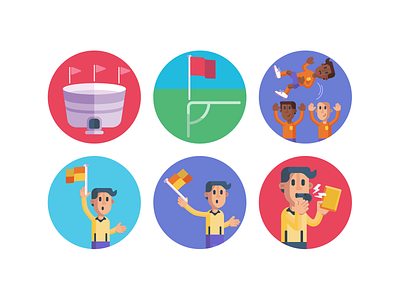 Soccer Icons coloured icons flat icons football footballer icon icons icons pack referee sports stadium vector vectors whistle