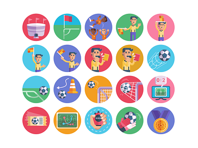 Soccer Icons coloured icons flat icons football icon icons icons pack scoreboard soccer sports vector vectors