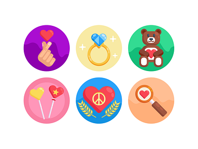 Heart Icons coloured icons flat icons heart hearts icon icons icons pack love romance romantic vector vectors